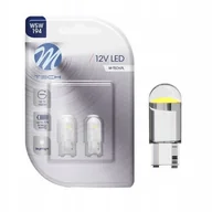 Żarówki samochodowe - Żarówki W5w T10 Led 194 Diody Cob Soczewka Szklana Zimna Biała 6000k - miniaturka - grafika 1