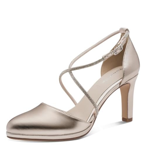 Tamaris Czółenka damskie, wegańskie, eleganckie, metalik, 38 EU