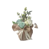 Sztuczne kwiaty - Kompozycja wiosenna w jucie mix kolorów KWJ001 - miniaturka - grafika 1