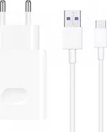 Ładowarki do telefonów - Huawei Ładowarka sieciowa SuperCharge HW-100225E00 22,5W USB-A + kabel USB-C 1m, biała 6972453166326 - miniaturka - grafika 1