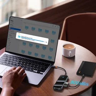 Baseus AcmeJoy HUB 4-Portowy USB-C do 1xUSB-C / 4xUSB3.0 ciemnoszary - Huby USB - miniaturka - grafika 13