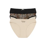 Majtki damskie - Figi Mimi 36508 K046 Zestaw 3 sztuk Beżowo-Czarny, S - miniaturka - grafika 1