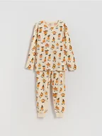 Skarpetki dla dzieci - Reserved - Dwuczęściowa piżama - kremowy - miniaturka - grafika 1