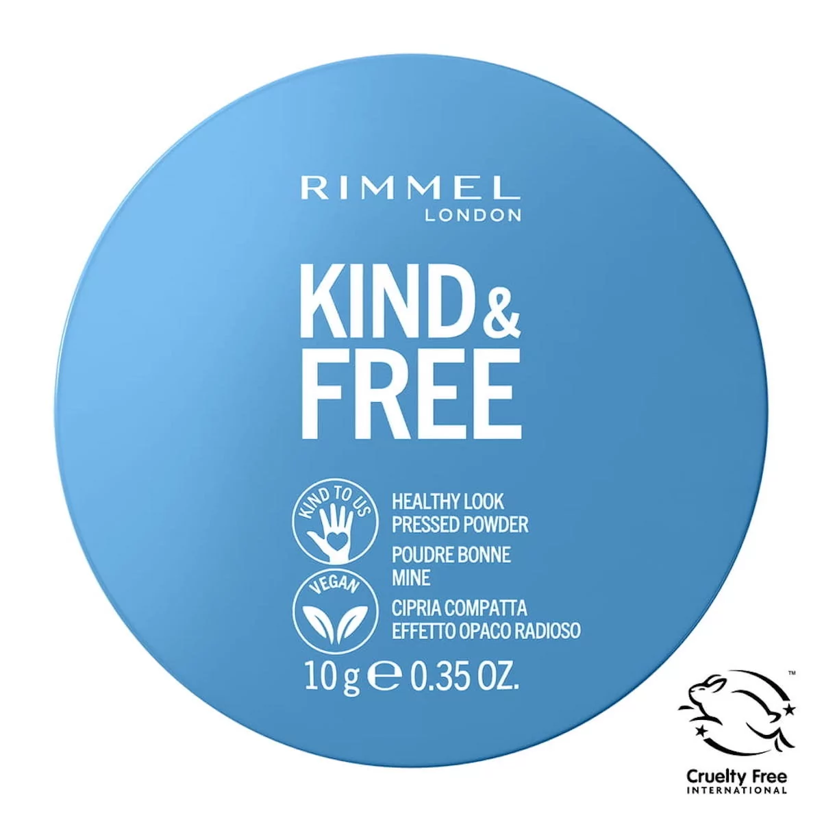 Rimmel London KIND&FREE - wegański puder prasowany nr 20 Light, 10g