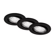 Oprawy, klosze i abażury - Brilo - ZESTAW 3x LED Łazienkowa oprawa wpuszczana 1xGU10/5W/230V IP23 czarna - miniaturka - grafika 1