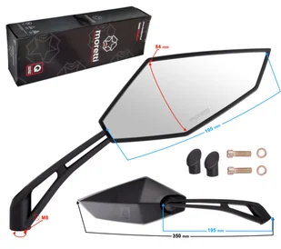 Lusterka R+R (średnica gwintu 8mm) do skutera Falcon z homologacją - Części motocyklowe - miniaturka - grafika 1