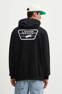 Vans bluza bawełniana męska kolor czarny z kapturem z nadrukiem VN000HNZBLK1 - Bluzy męskie - miniaturka - grafika 1