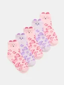 Skarpetki dla dzieci - Sinsay - Zestaw skarpetek z motywem kota 5 pack - wielobarwny - miniaturka - grafika 1