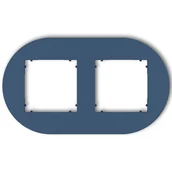 Klawisze i ramki - Ramka podwójna okrągła Karlik MINI - navy blue - miniaturka - grafika 1