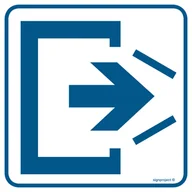 Systemy ekspozycyjne i znaki informacyjne - RA066 UWAGA! DRZWI ZAMYKAJĄ SIĘ SAMOCZYNNIE, PN - PŁYTA PCV 1MM; (100X100MM) - miniaturka - grafika 1