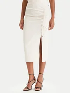 Sukienki - Patrizia Pepe Spódnica midi 8G0530/A701-W409 Écru Regular Fit - miniaturka - grafika 1
