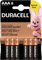 Ładowarki i akumulatory - Duracell Bateria AAA LR03 | Basic Duralock 6 szt 5000394090316 - miniaturka - grafika 1