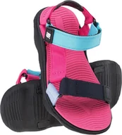 Buty dla dziewczynek - Bejo Sandały dziecięce Mileri Jrg czarno-różowe r. 30 - miniaturka - grafika 1