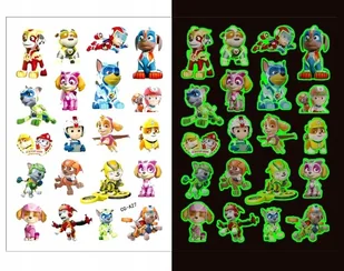 Fluorescencyjne tatuaże dla dzieci PSI PATROL 20 sztuk V2 - Zabawki kreatywne - miniaturka - grafika 1