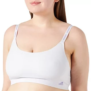 Biustonosze - Adidas Sports Underwea Damski biustonosz Scoop Lounge Bra Bustier, antracyt, L - grafika 1