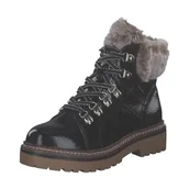 Śniegowce damskie - Tamaris Damskie śniegowce WL Lace Boot 1-26264-43, Black Patent, 42 EU, ^, 42 EU - miniaturka - grafika 1