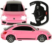 Zabawki zdalnie sterowane - Autko Zdalnie Sterowane dla Dziewczynki Volkswagen Beetle Różowy Auto Pilot - miniaturka - grafika 1