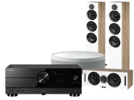 Kino domowe - Yamaha RX-A2A (czarny) + Debut Reference F5 (biały) + Debut Reference C5 (biały) + MusicCast 50 (biały) - miniaturka - grafika 1