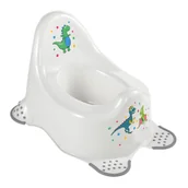 Nocniki - Nocnik dziecięcy antypoślizgowy z dinozaurami biały szary Keeeper - miniaturka - grafika 1