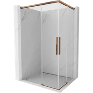 Kabiny prysznicowe - Mexen Rox Duo kabina prysznicowa rozsuwana 90 x 85 cm, transparent, różowe złoto - 8C2D-090-085-60-00 - miniaturka - grafika 1