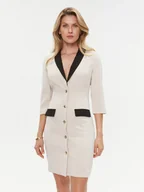 Sukienki - Rinascimento Sukienka codzienna CFC0019257002 Beżowy Slim Fit - miniaturka - grafika 1