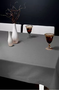 MESA Obrus Plamoodporny z Mereżką 240_Szary 140x260 1101894 - Obrusy i serwetki - miniaturka - grafika 1