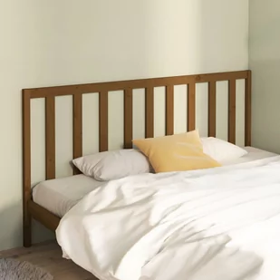 Lumarko Wezgłowie łóżka, miodowy brąz 206x4x100 cm, lite drewno sosnowe - Inne meble do sypialni - miniaturka - grafika 1