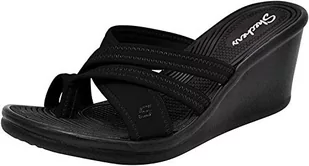 Skechers Rumblers Peoplerumblers-Beautiful sandały damskie na koturnie, czarny, 38 EU - Sandały damskie - miniaturka - grafika 1