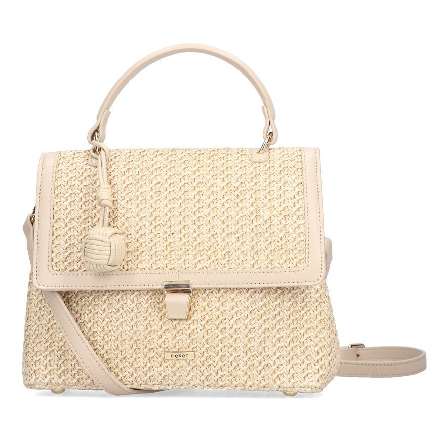 Rieker H1606-60 BEIGE torebka damska beżowa pleciona