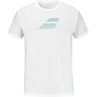 Koszulki sportowe męskie - Koszulka męska Babolat Exercise Big Flag Tee Men White L - miniaturka - grafika 1