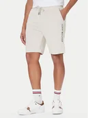 Spodenki męskie - Tommy Hilfiger Szorty sportowe UM0UM03452 Écru Relaxed Fit - miniaturka - grafika 1