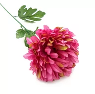 Sztuczne kwiaty - Chryzantema Sztuczna Różowa Duża Pojedyncza Długa Gałązka 70Cm - miniaturka - grafika 1