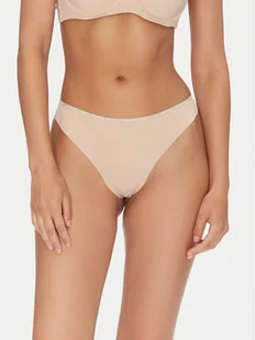 Tommy Hilfiger Stringi UW0UW05214 Beżowy - Majtki damskie - miniaturka - grafika 1