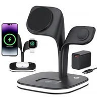 Ładowarki do telefonów - Ładowarka indukcyjna do iPhone 5w1 stacja dokująca - miniaturka - grafika 1