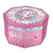 Karuzele dla niemowląt - Pecoware Pozytywka ośmiokątna - Kot baletnica Pulio - miniaturka - grafika 1