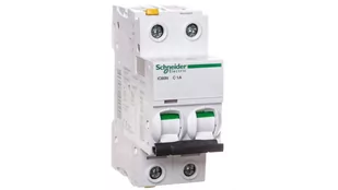 Schneider Electric Wyłącznik nadprądowy iC60N 2P C1 6kA A9F04201 - Bezpieczniki elektryczne - miniaturka - grafika 1