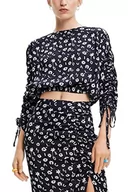 Bluzy damskie - Desigual Damska bluza, niebieski, XS - miniaturka - grafika 1