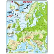 Puzzle - Puzzle 87 el. Mapa topograficzna Europy Larsen - miniaturka - grafika 1