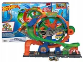 Zabawki zdalnie sterowane - HOT WHEELS CITY ZESTAW TORÓW DIABELSKI MŁYN ze światłem i dźwiękiem HKX46 - miniaturka - grafika 1