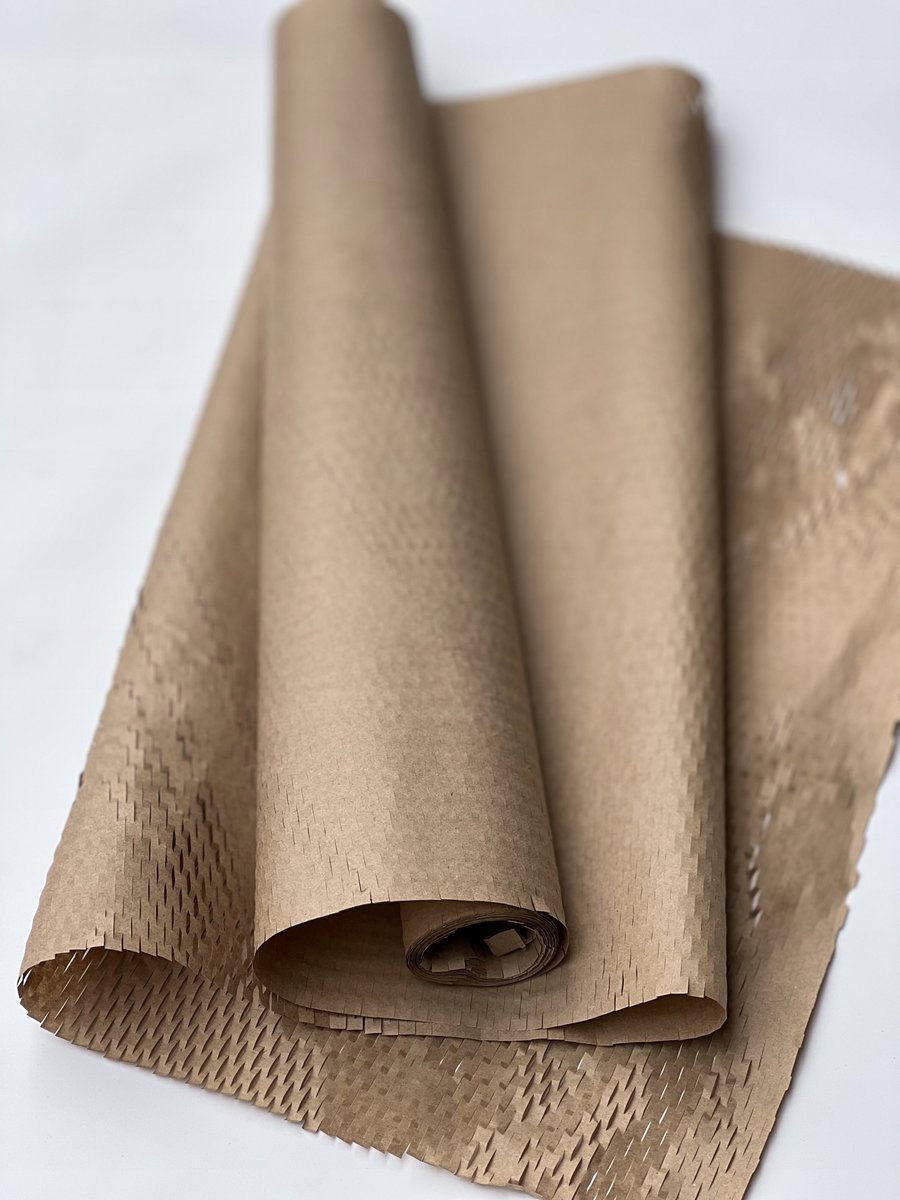 Papier kraftowy do pakowania prezentow Plaster miodu 50cmX10m bez wzoru