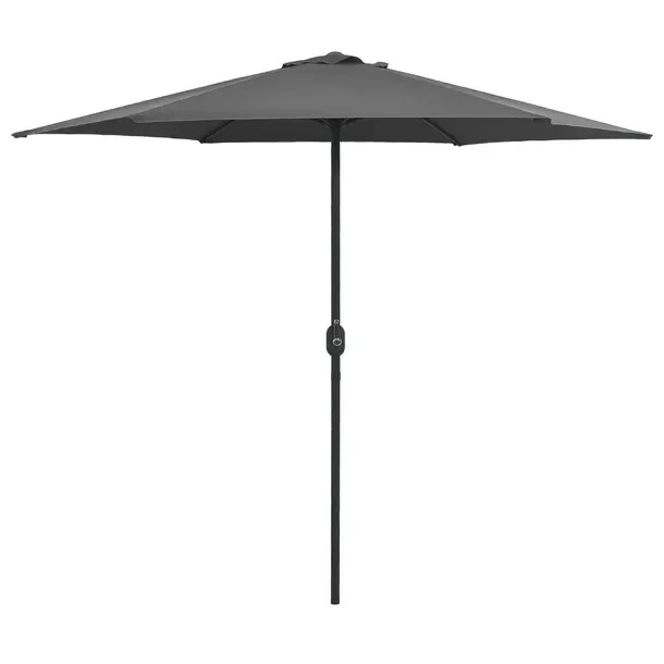 Parasol Ogrodowy z Mechanizmem Korbkowym, Antracytowy, 270 x 246 cm
