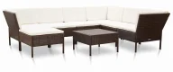 Meble ogrodowe - Elior Zestaw brązowych mebli ogrodowych C6-P77 - miniaturka - grafika 1