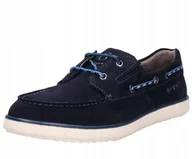 Mokasyny męskie - BUGATTI MOKASYNY SKÓRZANE GRANATOWE MĘSKIE 45 Ż7T - miniaturka - grafika 1