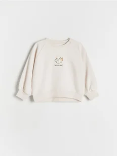 Reserved - Bluza z nadrukiem - złamana biel - Bluzy dla dziewczynek - miniaturka - grafika 1