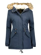 Kurtki damskie - Geographical Norway Parka zimowa "Ampuria" w kolorze granatowym - miniaturka - grafika 1