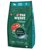 Sucha karma dla psów - Pan Mięsko z ZIOŁAMI Karma sucha dla psa Wołowina z Tuńczykiem małe chrupki S - 3kg - miniaturka - grafika 1