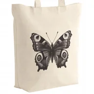 Torby i wózki na zakupy - Torba bawełniana z dnem materiałowa na zakupy MOTYLE Dla Miłośników Motyli - miniaturka - grafika 1