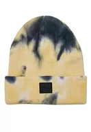 Czapki dla dzieci - Urban Classics Dziecięca czapka uniseks Tie Dye Kids Beanie Hat, o wyglądzie batiku, szeroka koperta, dostępna w 3 rozmiarach S/M do L/XL, żółty/czarny, S-M - miniaturka - grafika 1