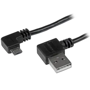 StarTech USB2AUB2RA1M kabel USB 1 m USB 2.0 USB A Micro-USB B Czarny - Kable komputerowe i do monitorów - miniaturka - grafika 1