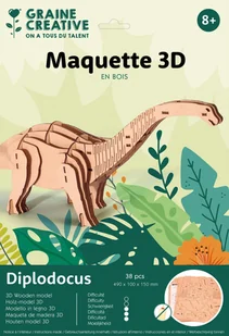 Puzzle 3D drewniane, Diplodok - Puzzle - miniaturka - grafika 1